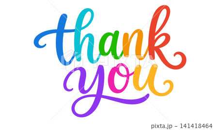 Stunning colorful thank you typography 141418464