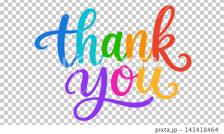 Stunning colorful thank you typography 141418464
