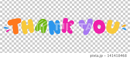 Playful colorful thank you typography Playful colorful thank you typography 141418468