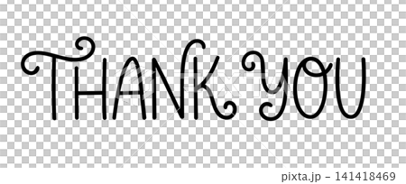 Decorative thank you text design Decorative thank you text design 141418469