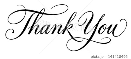 Artistic signature thank you lettering Artistic signature thank you lettering 141418493