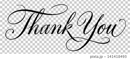 Artistic signature thank you lettering Artistic signature thank you lettering 141418493