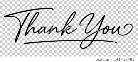 Simple signature thank you lettering Simple signature thank you lettering 141418495
