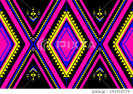 Geometric ethnic oriental pattern. Ethnic pattern. Navajo, Native American tribal fabric design for clothing, fabric, textile, wrapping, background, wallpaper, carpet, print, embroidery style Geometric ethnic oriental pattern. Ethnic pattern. Navajo, Native American tribal fabric design for clothing, fabric, textile, wrapping, background, wallpaper, carpet, print, embroidery style 141418579