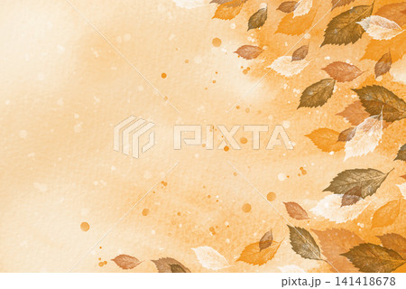 Watercolor autumn background 141418678