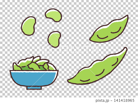 シンプルな枝豆のイラストセット 141418965