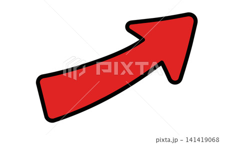 Abstract red cartoon arrow illustration design Abstract red cartoon arrow illustration design 141419068