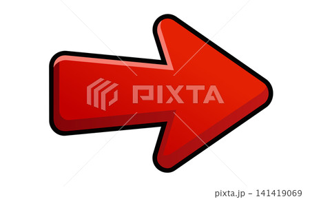 Minimal red cartoon arrow illustration design Minimal red cartoon arrow illustration design 141419069