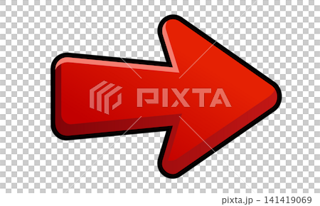 Minimal red cartoon arrow illustration design Minimal red cartoon arrow illustration design 141419069