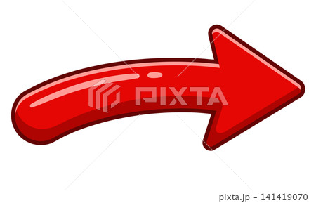 Simple red cartoon arrow illustration design Simple red cartoon arrow illustration design 141419070
