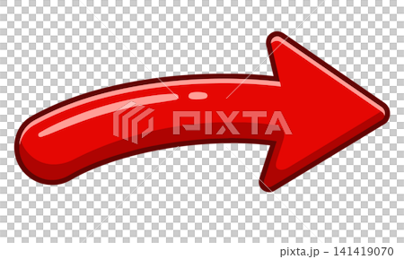 Simple red cartoon arrow illustration design Simple red cartoon arrow illustration design 141419070