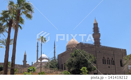 Historic Islamic Architecture with Domes and Minarets in Cairo Egypt Historic Islamic Architecture with Domes and Minarets in Cairo Egypt 141419212
