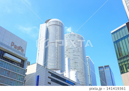 愛知県名古屋市、名古屋駅周辺高層ビル群の風景 愛知県名古屋市、名古屋駅周辺高層ビル群の風景 141419361