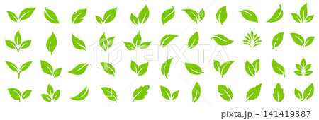 Simple aesthetic leave icon collection design Simple aesthetic leave icon collection design 141419387