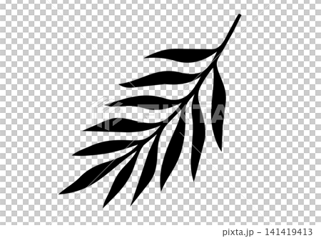 Artistic tropic leaf branch element Artistic tropic leaf branch element 141419413