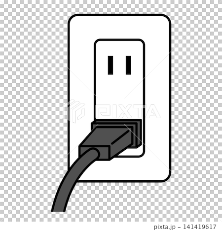 電源プラグが差し込まれているコンセント 電源プラグが差し込まれているコンセント 141419617