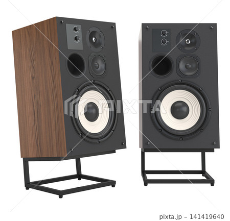 Black speaker isolated on a white background Black speaker isolated on a white background 141419640