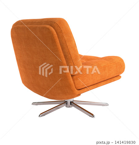 Orange armchair isolated on white background Orange armchair isolated on white background 141419830