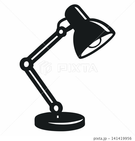 Minimalist desk lamp vector icon Minimalist desk lamp vector icon 141419956
