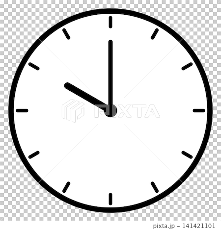 10時ちょうどを示すシンプルな時計の文字盤 10時ちょうどを示すシンプルな時計の文字盤 141421101