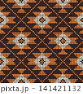 Knitted Seamless Pattern, Fair Isle Nordic Knitwear Texture Background, Minimalist Autumn Winter Geometric Argyle Ornament for Sweater Fabric Print and Wallpaper 141421132