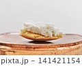 Fresh ricotta cheese on  bread 141421154