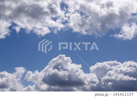 Dramatic Cumulus Clouds with Clear Blue Sky Dramatic Cumulus Clouds with Clear Blue Sky 141421157