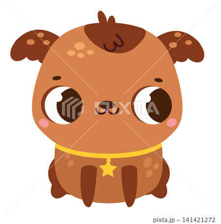 Cute puppy dog. Cartoon animal character for kids and children Cute puppy dog. Cartoon animal character for kids and children 141421272