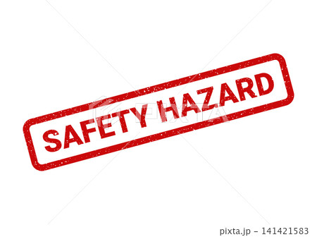Red rectangular grunge rubber style stamp displaying the critical warning message safety hazard Red rectangular grunge rubber style stamp displaying the critical warning message safety hazard 141421583
