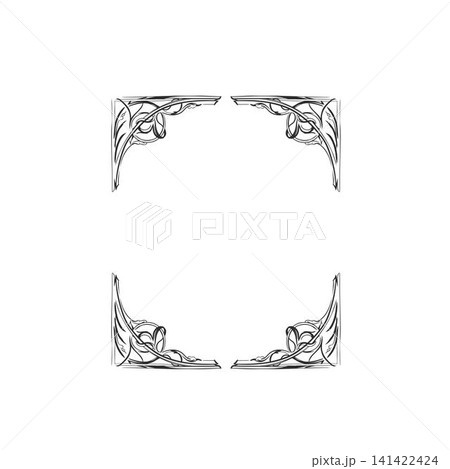 Hand drawn vector abstract outline,graphic,line vintage celebration ornament art nouveau frame in drawing elegant style.Elegant decoration vintage outline design isolated. Floral ornament border Hand drawn vector abstract outline,graphic,line vintage celebration ornament art nouveau frame in drawing elegant style.Elegant decoration vintage outline design isolated. Floral ornament border 141422424