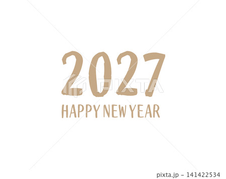 2027 HAPPY NEW YEAR　文字　イラスト 141422534