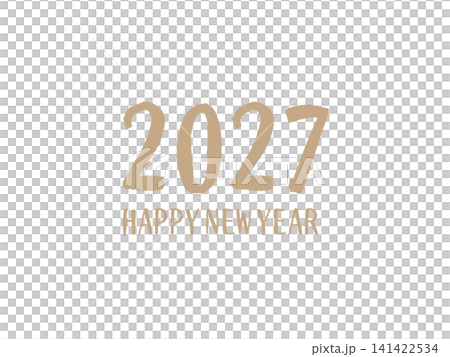 2027 HAPPY NEW YEAR　文字　イラスト 141422534