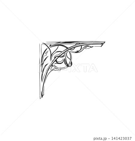 Hand drawn vector abstract outline,graphic,line vintage art ornament floral frame corner in calligraphic elegant modern style.Ornate floral vintage outline design concept.Vector frame elements. Hand drawn vector abstract outline,graphic,line vintage art ornament floral frame corner in calligraphic elegant modern style.Ornate floral vintage outline design concept.Vector frame elements. 141423037