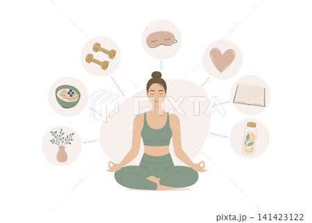 Healthy Habits Wellness Infographic Woman 1 Healthy Habits Wellness Infographic Woman 1 141423122