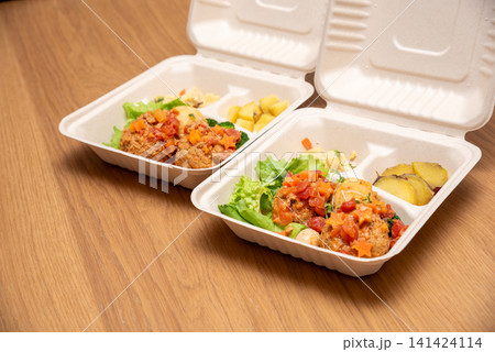 おいしいお弁当 ランチ ハンバーグ イメージ おいしいお弁当 ランチ ハンバーグ イメージ 141424114