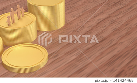 Family Financial Security and Growing Wealth Investment Concept 3d render. 141424469
