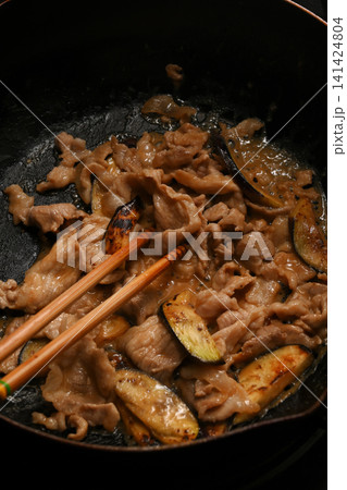 茄子と豚肉の味噌炒め 茄子と豚肉の味噌炒め 141424804
