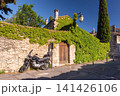Stone house with ivy covered wall in Avignon, Provence, France 141426106