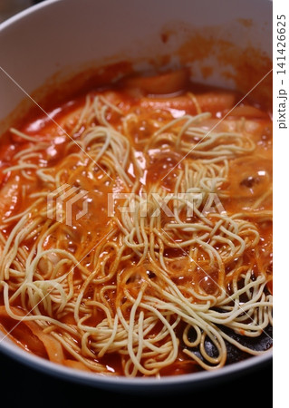 Spicy Noodle Soup with Rich Tomato Sauce Spicy Noodle Soup with Rich Tomato Sauce 141426625