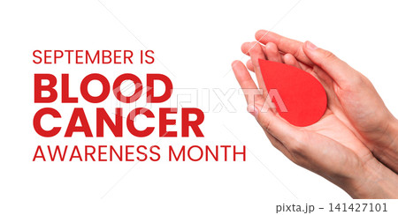 Hands hold a red symbol for blood cancer awareness this September, PNG Hands hold a red symbol for blood cancer awareness this September, PNG 141427101