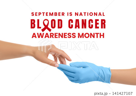 Hands reach out in gesture of support during Blood Cancer Awareness Month, PNG 141427107