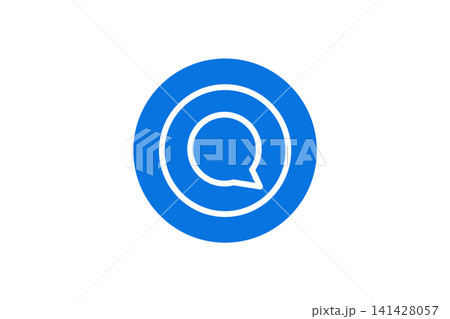 Chat Icon With Concentric Circles Symbolizing Communication, Messaging, Support And Targeting Chat Icon With Concentric Circles Symbolizing Communication, Messaging, Support And Targeting 141428057
