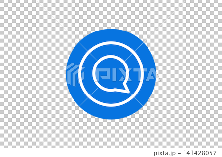 Chat Icon With Concentric Circles Symbolizing Communication, Messaging, Support And Targeting Chat Icon With Concentric Circles Symbolizing Communication, Messaging, Support And Targeting 141428057