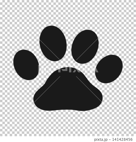 Cat paw prints, paw print silhouettes, icons Cat paw prints, paw print silhouettes, icons 141428456