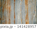 Old zinc wall texture background, rusty on galvanized metal panel sheeting. 141428957