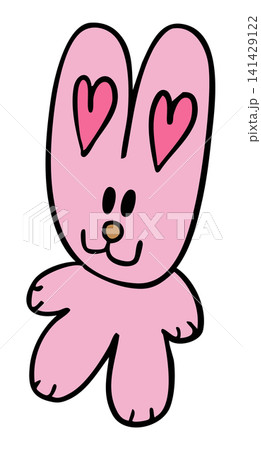 Hand drawn pink bunny body shape for plush toy, kid doll, childhood, youth, department store, animal, sticker, rabbit cartoon, comic, mascot, happy easter, sticker, cute patch, zoo, souvenir shop Hand drawn pink bunny body shape for plush toy, kid doll, childhood, youth, department store, animal, sticker, rabbit cartoon, comic, mascot, happy easter, sticker, cute patch, zoo, souvenir shop 141429122