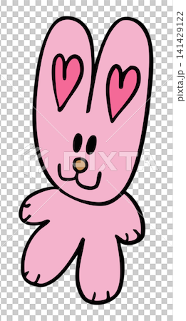 Hand drawn pink bunny body shape for plush toy, kid doll, childhood, youth, department store, animal, sticker, rabbit cartoon, comic, mascot, happy easter, sticker, cute patch, zoo, souvenir shop Hand drawn pink bunny body shape for plush toy, kid doll, childhood, youth, department store, animal, sticker, rabbit cartoon, comic, mascot, happy easter, sticker, cute patch, zoo, souvenir shop 141429122