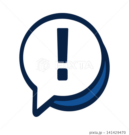 Exclamation mark speech bubble icon perfect for digital alerts warnings and important notifications across various platforms 141429470