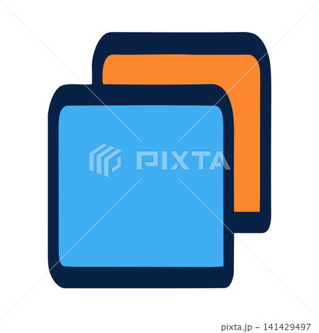 Document copy icon representing duplication and file management for digital interface and business productivity 141429497