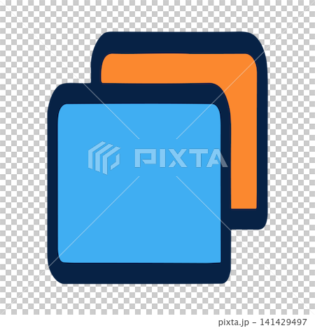 Document copy icon representing duplication and file management for digital interface and business productivity 141429497